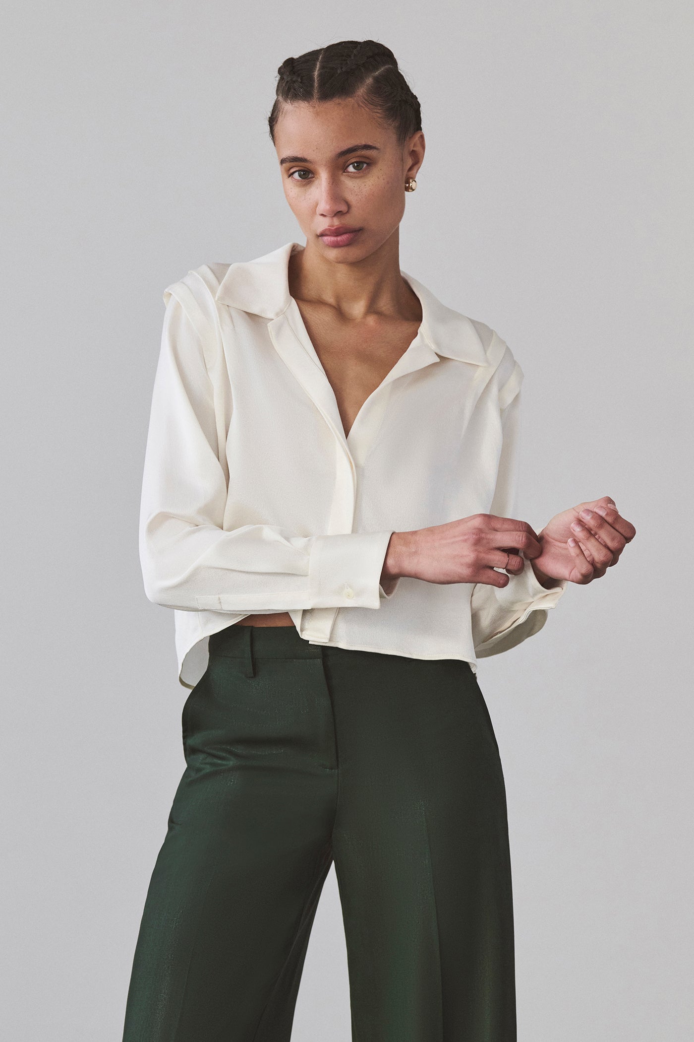 Nikki Button Down - Pure Silk